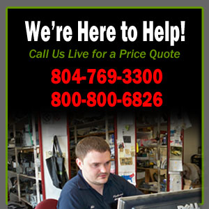 Call for local used auto parts prices in VA